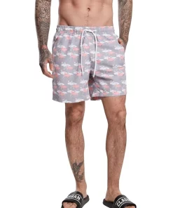 Best Sale 😍 Urban Classics Flamingo Pattern Swim Shorts In Purple 😀