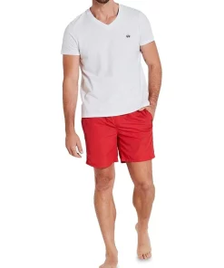 Budget ⌛ Coast Clothing Co Basic Board Shorts In Red 🎉