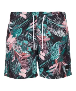 Cheap 👍 Urban Classics Floral Pattern Swim Shorts In Multi 🧨 -Maddox Shop unnamed file 1194