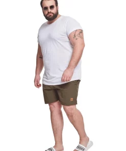 Outlet ⭐ Urban Classics Block Swim Shorts In Olive 🔔 -Maddox Shop unnamed file 1233