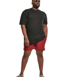 Promo 🤩 Urban Classics Block Swim Shorts In Burgundy 🥰