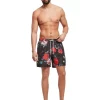 Best deal 🌟 Urban Classics Rose Pattern Swim Shorts In Black 😀 -Maddox Shop unnamed file 1260