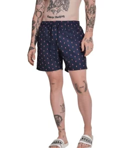 Best deal 𧨠Urban Classics Flamingo Pattern Swim Shorts In Navy π