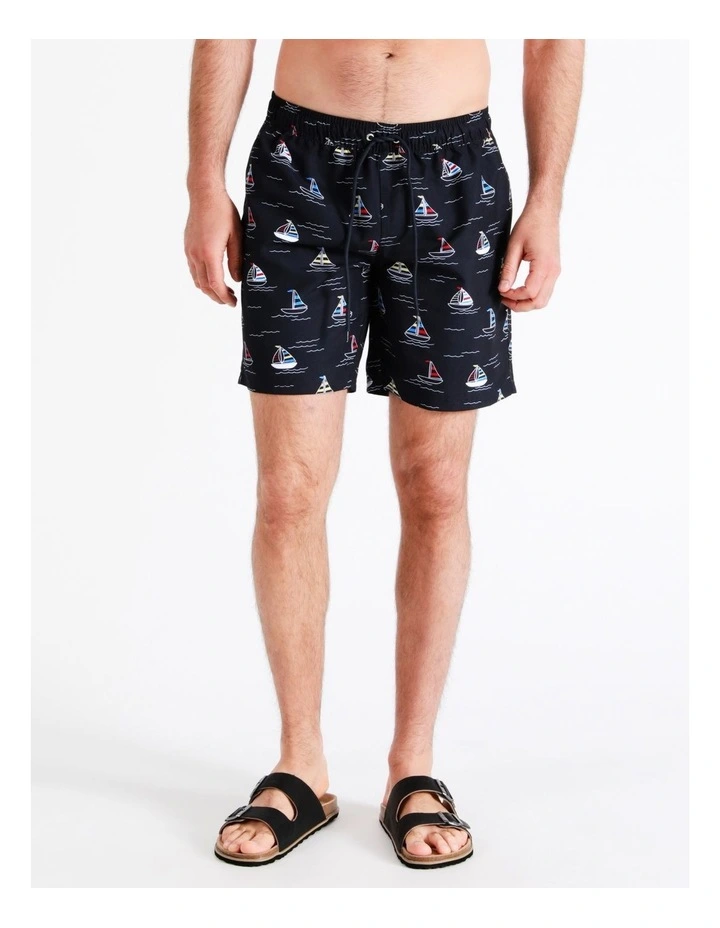 Flash Sale π Reserve Swim Sailboats Shorts In Navy π 5 Flash Sale π Reserve Swim Sailboats Shorts In Navy π - Image 3
