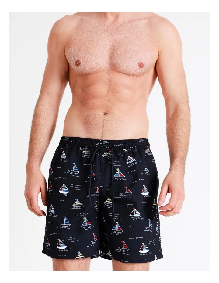Flash Sale π Reserve Swim Sailboats Shorts In Navy π 7 Flash Sale π Reserve Swim Sailboats Shorts In Navy π - Image 5