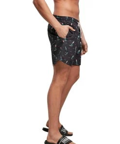 Top 10 🛒 Urban Classics Surf Pattern Swim Shorts In Black 😀 -Maddox Shop unnamed file 1314
