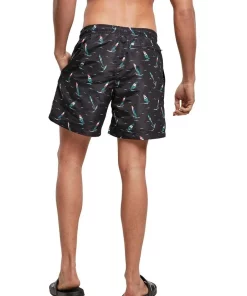 Top 10 🛒 Urban Classics Surf Pattern Swim Shorts In Black 😀 -Maddox Shop unnamed file 1315