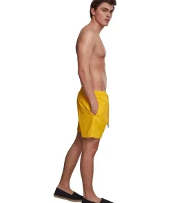 Best Sale 🌟 Urban Classics Block Swim Shorts In Chrome Yellow 😀 -Maddox Shop unnamed file 1337