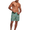 Best Pirce 💯 Urban Classics Calavera Pattern Swim Shorts In Green 🛒 -Maddox Shop unnamed file 1417