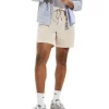 Best Sale 🔔 American Eagle AE Flex 5.5" Corduroy Trekker Jogger Short In Cream 🛒 -Maddox Shop unnamed file 144