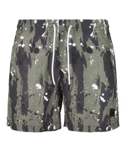 Coupon 🤩 Urban Classics White Dot Camo Pattern Swim Shorts In Green 😉 -Maddox Shop unnamed file 1440
