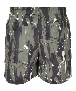 Coupon 🤩 Urban Classics White Dot Camo Pattern Swim Shorts In Green 😉 -Maddox Shop unnamed file 1441