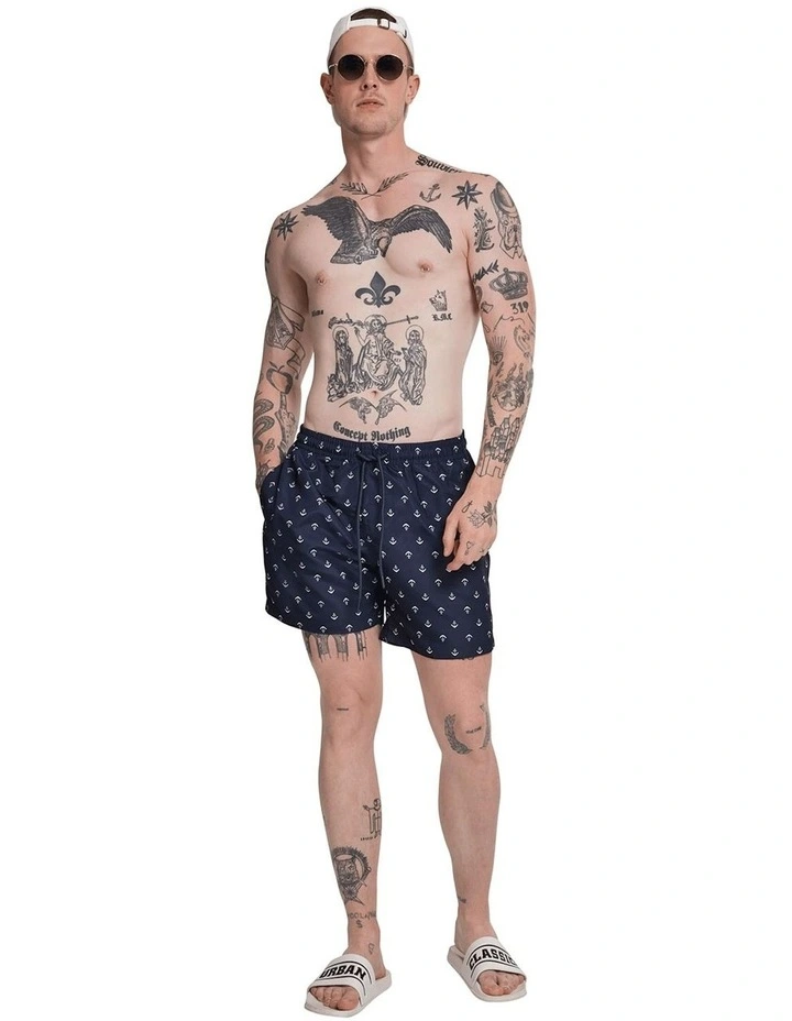 Cheapest β€οΈ Urban Classics Anchor Pattern Swim Shorts In Navy π 3 Cheapest β€οΈ Urban Classics Anchor Pattern Swim Shorts In Navy π