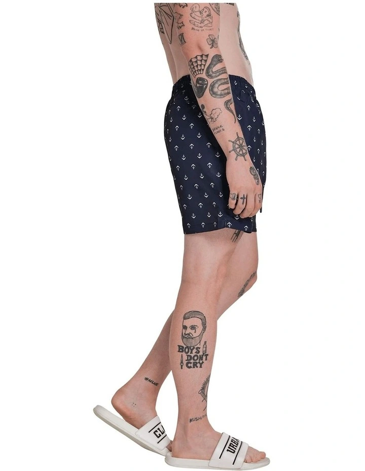 Cheapest β€οΈ Urban Classics Anchor Pattern Swim Shorts In Navy π 6 Cheapest β€οΈ Urban Classics Anchor Pattern Swim Shorts In Navy π - Image 4