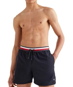 New ❤️ Tommy Hilfiger Classic Waistband Swimshort In Navy ⌛