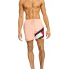 Discount 👍 Tommy Hilfiger Slim Fit Solid Flag Swimshort In Pink 🔥 -Maddox Shop unnamed file 1529