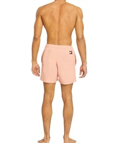 Discount 👍 Tommy Hilfiger Slim Fit Solid Flag Swimshort In Pink 🔥 -Maddox Shop unnamed file 1531