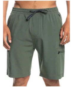 Best Pirce β€οΈ Quiksilver Elastic Cargo 19 Recycled Amphibian Boardshorts Green π