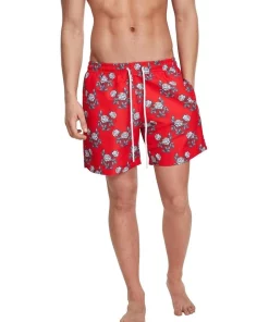 Outlet ⌛ Urban Classics Rose Pattern Swim Shorts In Red 😉 -Maddox Shop unnamed file 1650