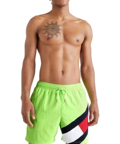 Best Sale 🌟 Tommy Hilfiger Slim Fit Solid Flag Swimshort In Green 🧨