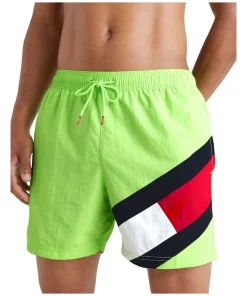 Best Sale 🌟 Tommy Hilfiger Slim Fit Solid Flag Swimshort In Green 🧨 -Maddox Shop unnamed file 1684