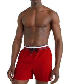 Flash Sale ✔️ Tommy Hilfiger Classic Waistband Swimshort In Red ✨