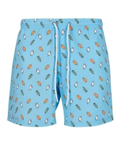 New 🔥 Urban Classics Popsicles Pattern Swim Shorts In Light Blue ⌛ -Maddox Shop unnamed file 1749