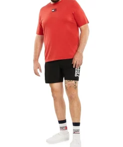 Promo 😍 Tommy Hilfiger Big & Tall Tommy 👖 Jeans Swim Short In Black 💯