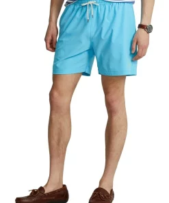 Best reviews of 🔔 Polo Ralph Lauren 5.75-Inch Traveler Classic Swim Trunk In Bright Blue ✨