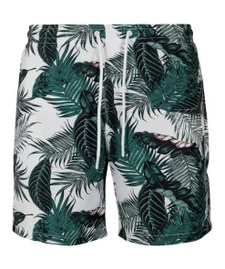 Flash Sale 👍 Urban Classics Leaves Pattern Swim Shorts In Green ⌛ -Maddox Shop unnamed file 1815
