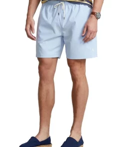 Deals βοΈ Polo Ralph Lauren 5.75-Inch Traveler Classic Swim Trunk In Blue β€οΈ