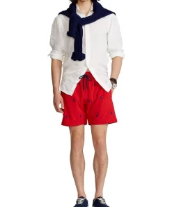 Coupon 🔥 Polo Ralph Lauren Traveler Classic Swim Trunk 5.75-Inch In Red 🎉 -Maddox Shop unnamed file 1916