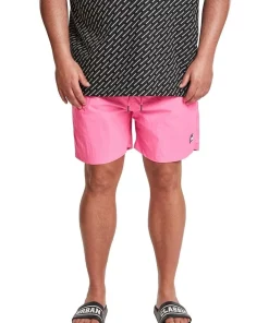 Flash Sale 😀 Urban Classics Block Swim Shorts In Neon Pink 🛒