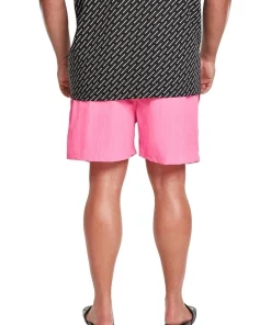 Flash Sale 😀 Urban Classics Block Swim Shorts In Neon Pink 🛒 -Maddox Shop unnamed file 1933