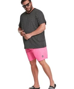 Flash Sale 😀 Urban Classics Block Swim Shorts In Neon Pink 🛒 -Maddox Shop unnamed file 1934