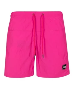 Flash Sale 😀 Urban Classics Block Swim Shorts In Neon Pink 🛒 -Maddox Shop unnamed file 1936