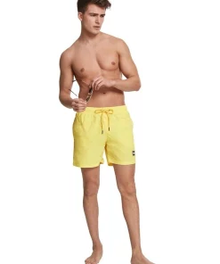 Deals 🛒 Urban Classics Block Swim Shorts In Neon Yellow 🎉