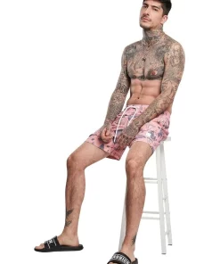 Outlet 👍 Urban Classics Yacht Pattern Swim Shorts In Pink 🥰 -Maddox Shop unnamed file 1974