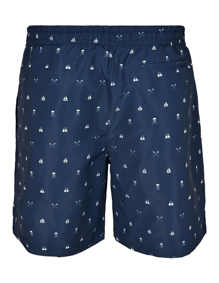 Discount π Urban Classics Pattern Swim Shorts In Blue π 8 Discount π Urban Classics Pattern Swim Shorts In Blue π - Image 6