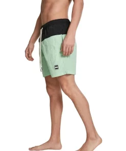 Discount 😉 Urban Classics Block Swim Shorts In Black/Neo Mint 😀 -Maddox Shop unnamed file 1999
