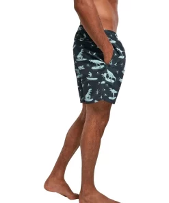 Promo 💯 Urban Classics T-Rex Pattern 🏄 Surfing Swim Shorts In Blue 🌟 -Maddox Shop unnamed file 2004