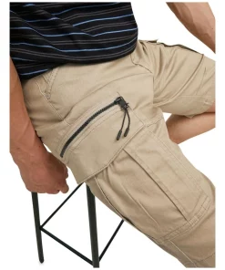Deals 👏 Jack & Jones Dex Cargo Shorts In Crockery 👍 -Maddox Shop unnamed file 224