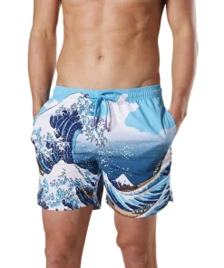 Best Pirce 👍 Mitch Dowd Men's The Great Wave Repreve Swimshort In Blue 🎉 -Maddox Shop unnamed file 349