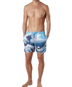 Best Pirce 👍 Mitch Dowd Men's The Great Wave Repreve Swimshort In Blue 🎉 -Maddox Shop unnamed file 350