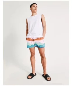 Hot Sale 🔥 Kenji Swim Wave Stripe Swim Short In Multi 🛒