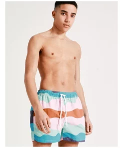 Hot Sale 🔥 Kenji Swim Wave Stripe Swim Short In Multi 🛒 -Maddox Shop unnamed file 370