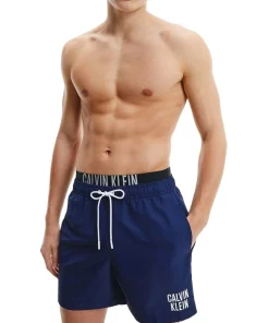 Wholesale 😍 Calvin Klein Intense Power Waistband Medium Swimshort In Navy 🔥