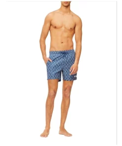 Best Pirce 😉 Calvin Klein Core Solids Iconic Logo Medium Swimshort In Blue/White 😉