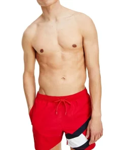 Flash Sale 🎉 Tommy Hilfiger Solid Flag Swimshort Primary In Red ✨