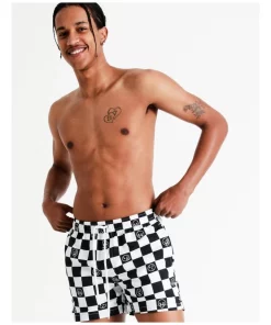 Coupon 🔥 Kenji Swim Checked Out Swim Short In Black 🔥 -Maddox Shop unnamed file 638